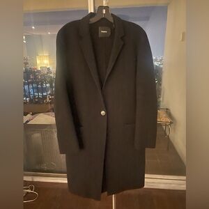 Gorgeous Theory New Divide wool/cashmere black coat S